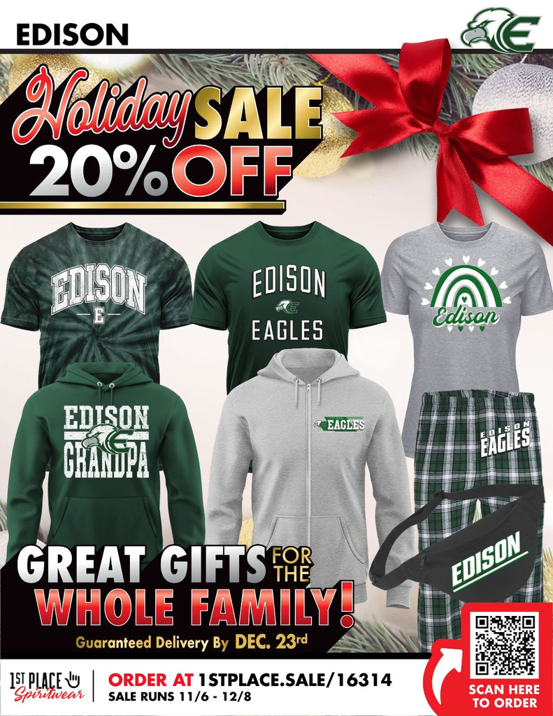 Edison spirit wear holiday sale